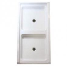 Aquarius Bathware AS000109-C-000-BON - Twin bowl Thermal Cast Acrylic shower pan (AB 3672)