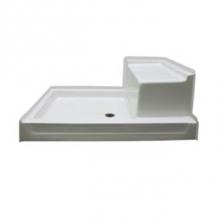 Aquarius Bathware AS000135-C-000-WHT - AcrylX? shower pan with seat (G4836SH 1S PAN)