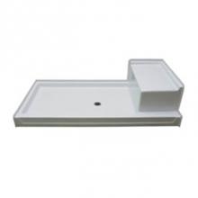 Aquarius Bathware AS000148-C-000-BON - AcrylX? Shower Pan with Seat (G7236SH 1S PAN)