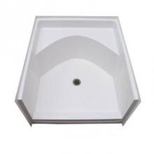Aquarius Bathware AS000126-C-000-BON - AcrylX? shower pan with two seats (G3842SH 2S PAN)