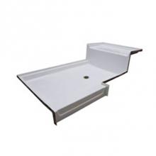 Aquarius Bathware AS000150-C-000-WHT - AcrylX? Shower Pan with Seat (G7239SH 1S PAN)