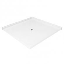 Aquarius Bathware AS000156-C-000-WHT - 4'' interior dimension AcrylX™ barrier-free shower base with pre-leveled Easy Base. Co