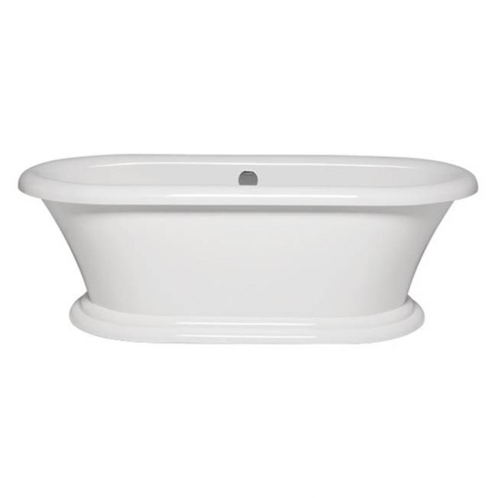 Rianna 6635 Freestanding bath with pedestal  -  Bone