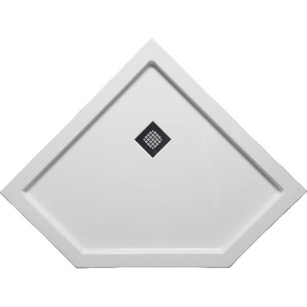 38'' x 38'' Neo Angle DS Base w/Square Drain - Biscuit