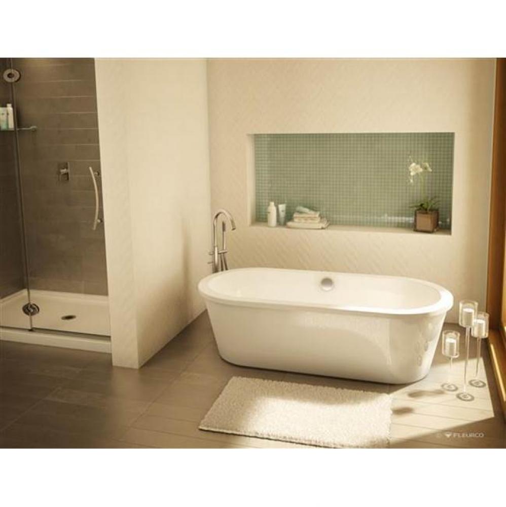 Tranquility 60 Tub/6032/white/chr and Br Nk Drain Cover