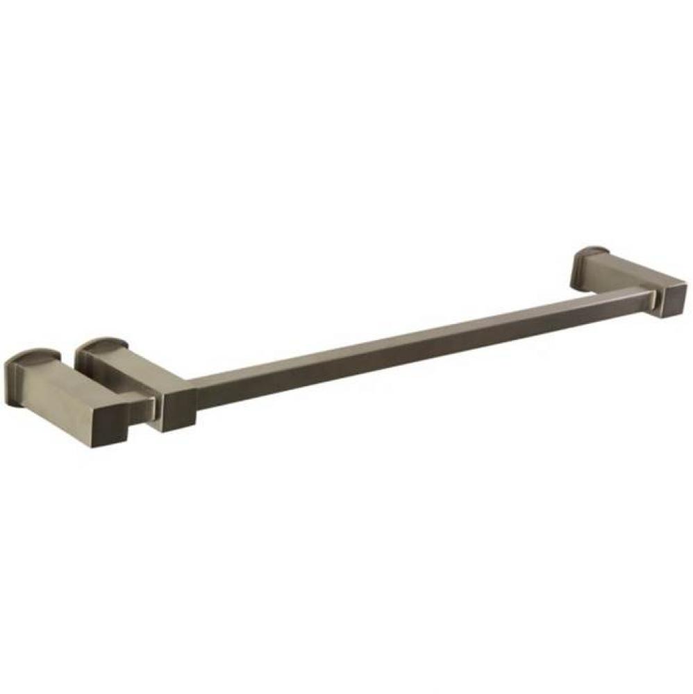 Loft 18'' Double Post Towel Bar SQU + Safire Escutcheon Brushed Nickel