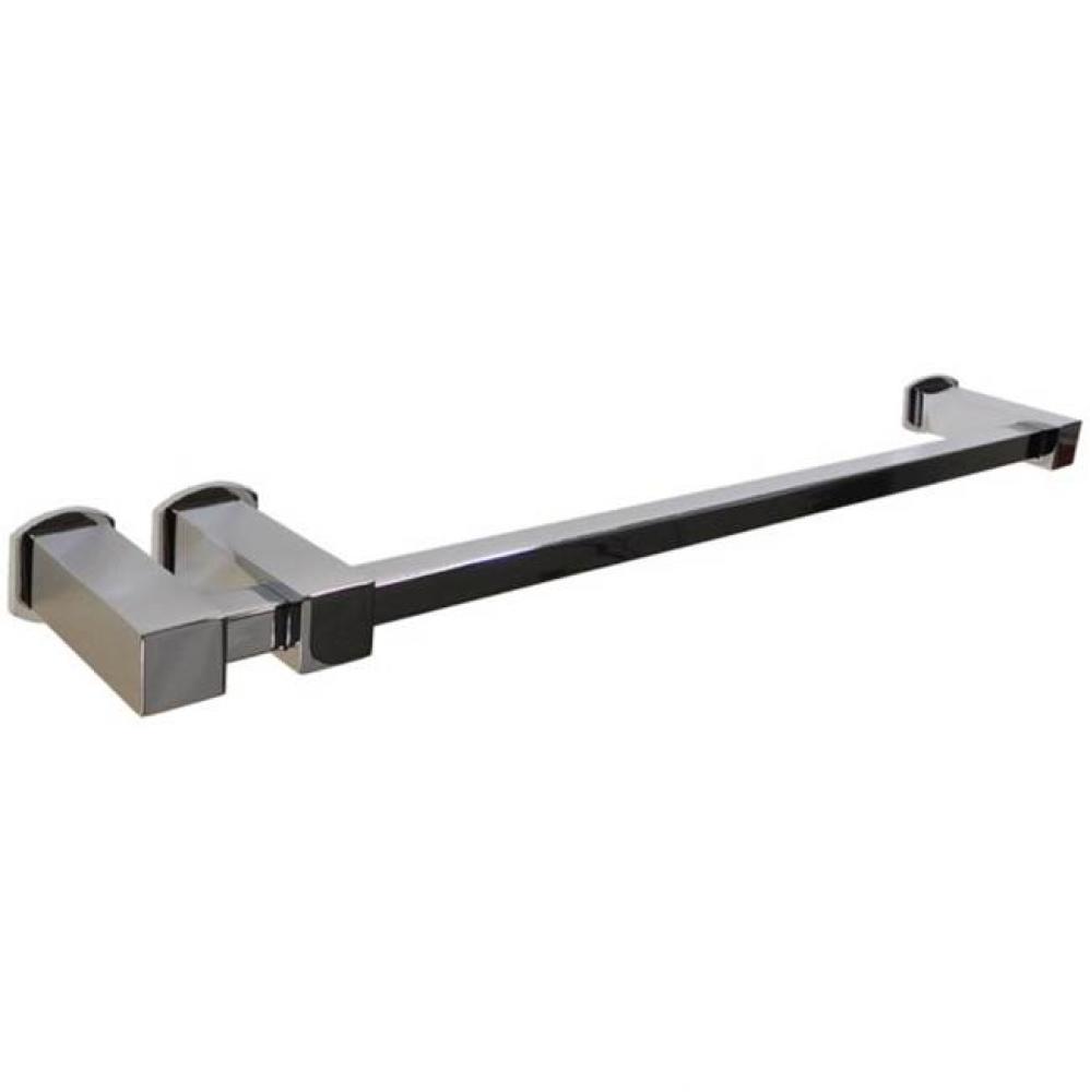 Loft 18'' Double Post Towel Bar SQU + Safire Escutcheon Chrome