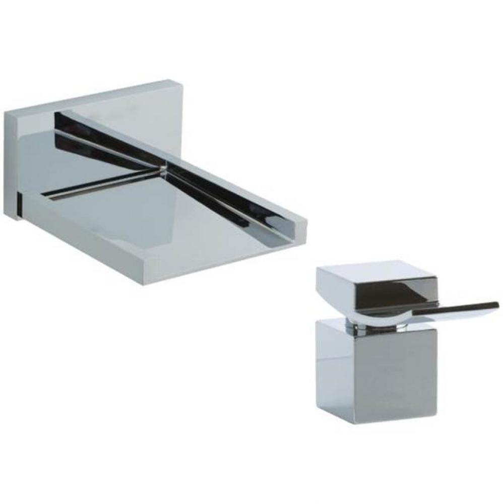 Quarto In Wall Open Chute Tub Filler with Deck Mount Lever Control Chrome