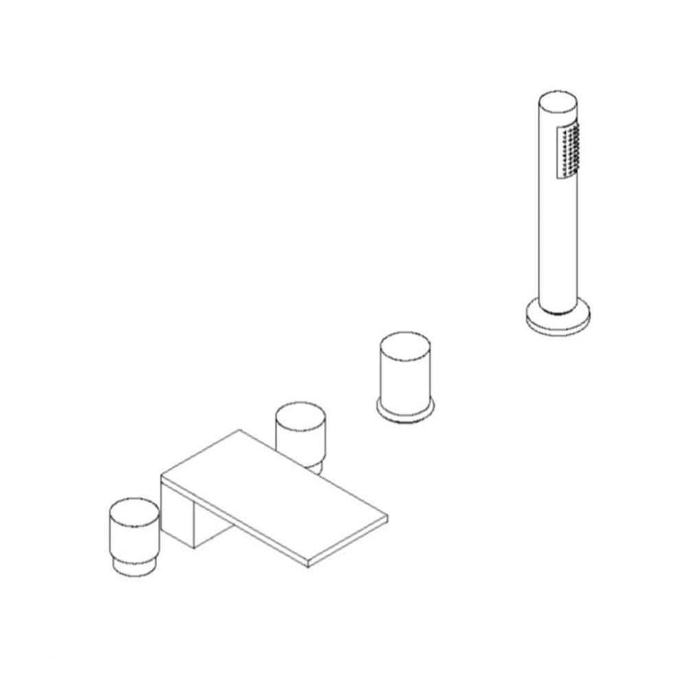 Otella 5-Hole Deck Mount Tub Filler R+S Chrome