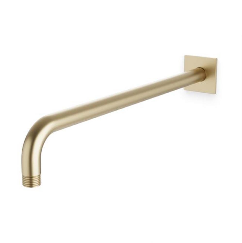 Wall Mount Shower Arm R+S Escutcheon, Satin Brass