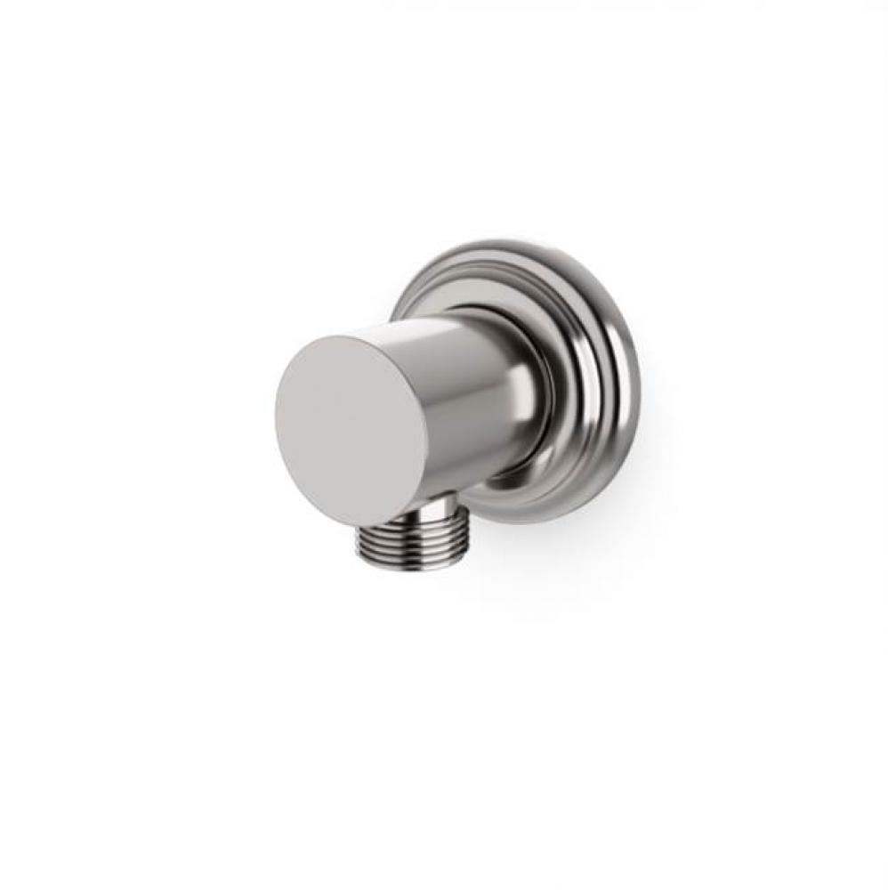 Shower Wall Outlet with Classic Escutcheon Brushed Nickel