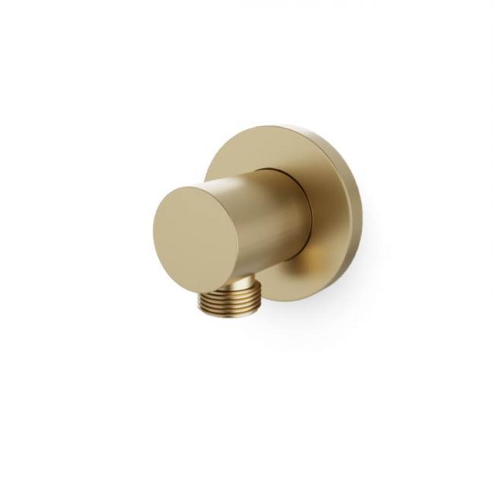 RND Shower Outlet Elbow Satin Brass