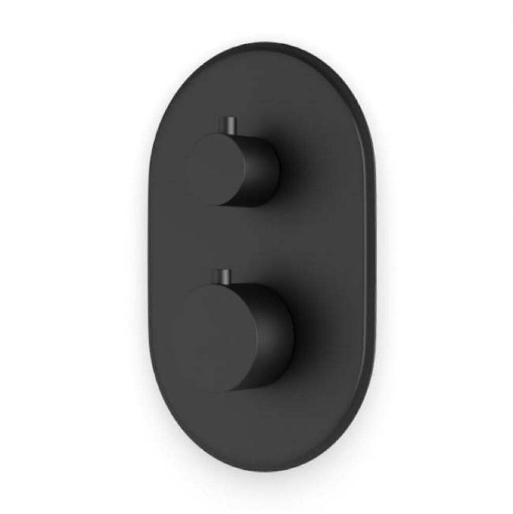 Classic Thermostat with 3-Way Diverter & Off Position Trim Kit Matte Black