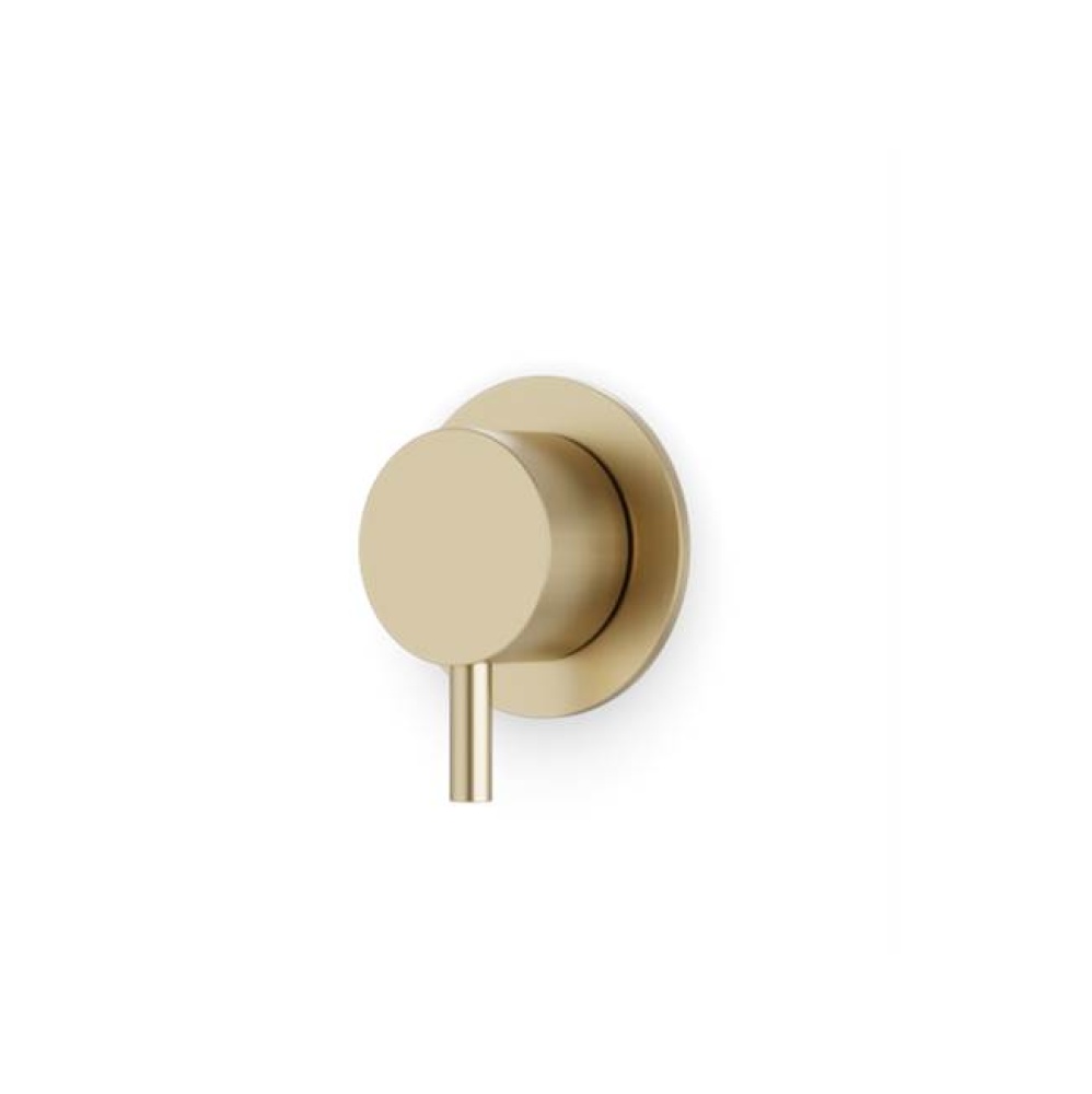Round 3-Way Diverter Trim Kit Satin Brass