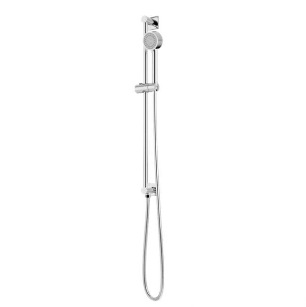 Square & Round Slidebar Kit with Integrated Water Outlet and Multifunction Hand Shower Chrome