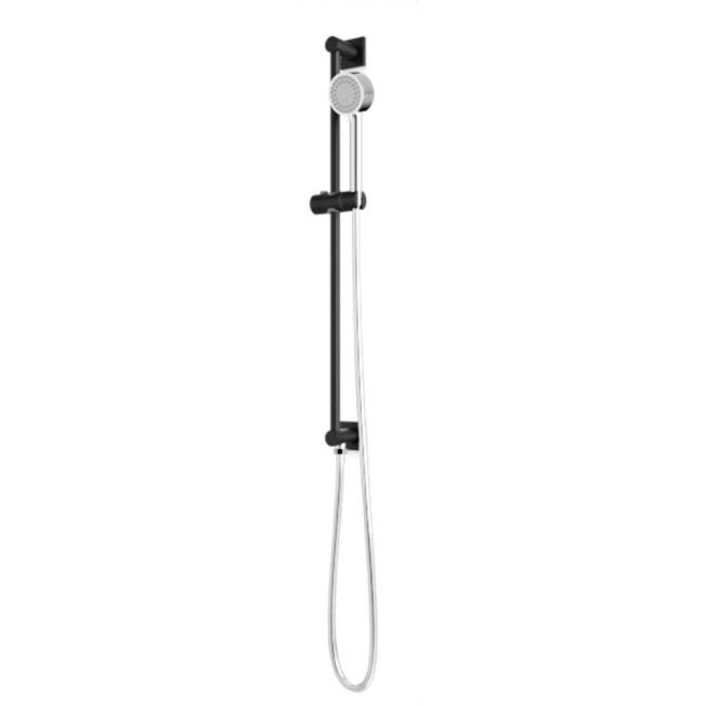 Square & Round Slidebar Kit with Integrated Water Outlet and Multifunction Hand Shower Chrome