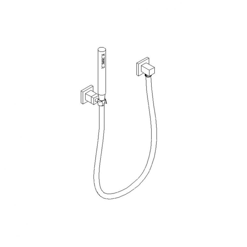 Otella Flexible Hose Shower Kit with Separate Water Outlet, Chrome