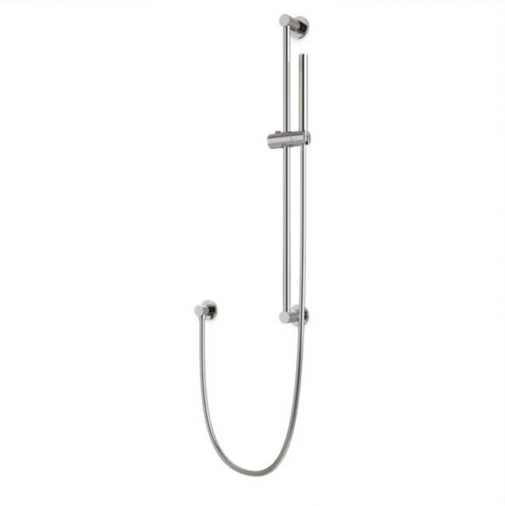 Round Slidebar Kit with Separate Water Outlet and Hand Shower Brushed Nickel