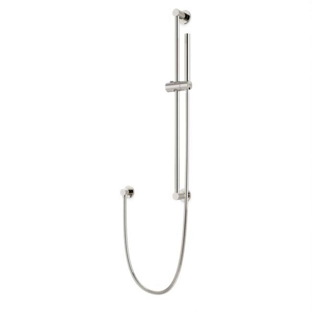 Round Slidebar Kit with Separate Water Outlet and Hand Shower Polished Nickel