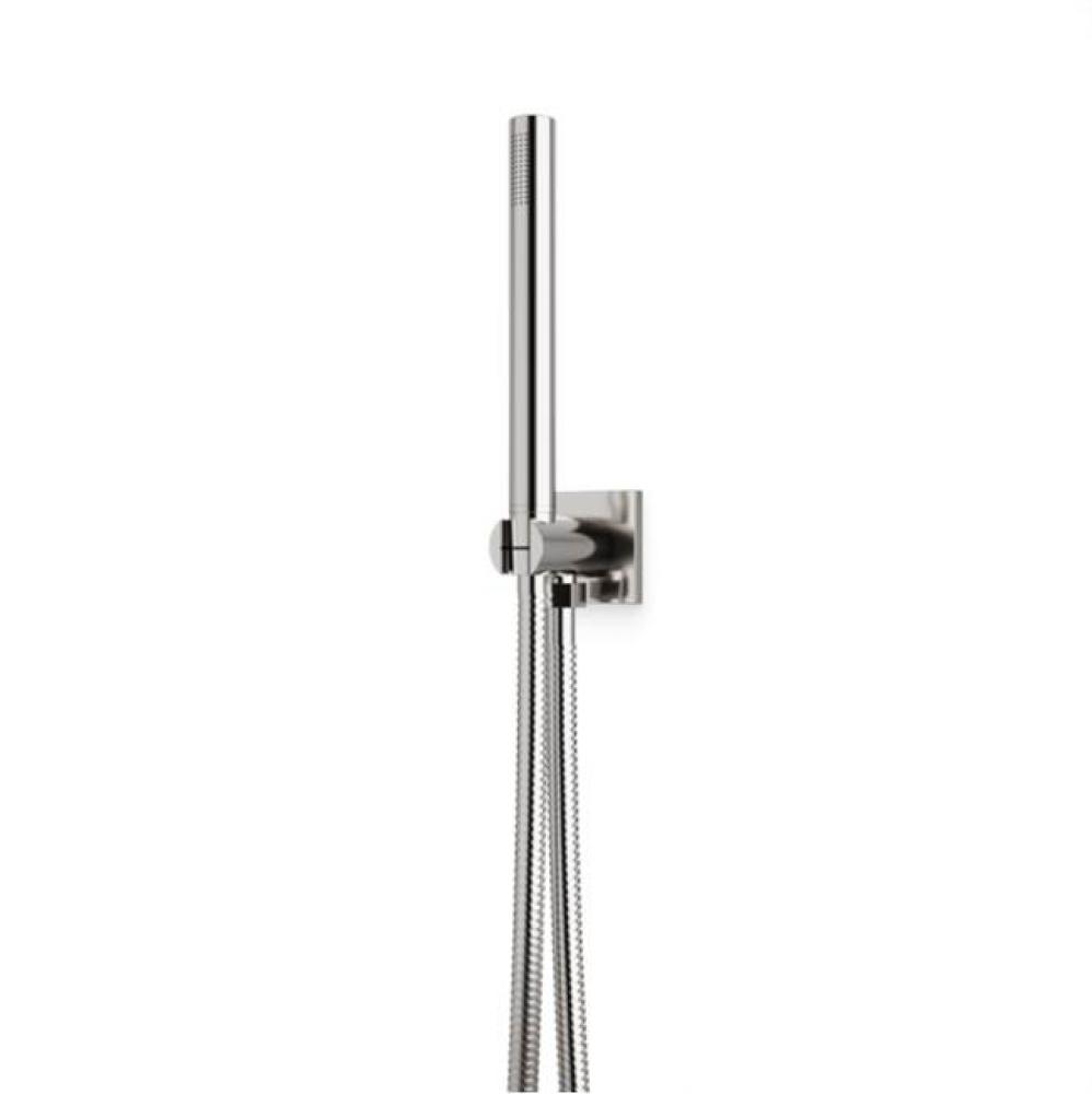 Square & Round Flexible Hose Shower Kit, Brushed Nickel