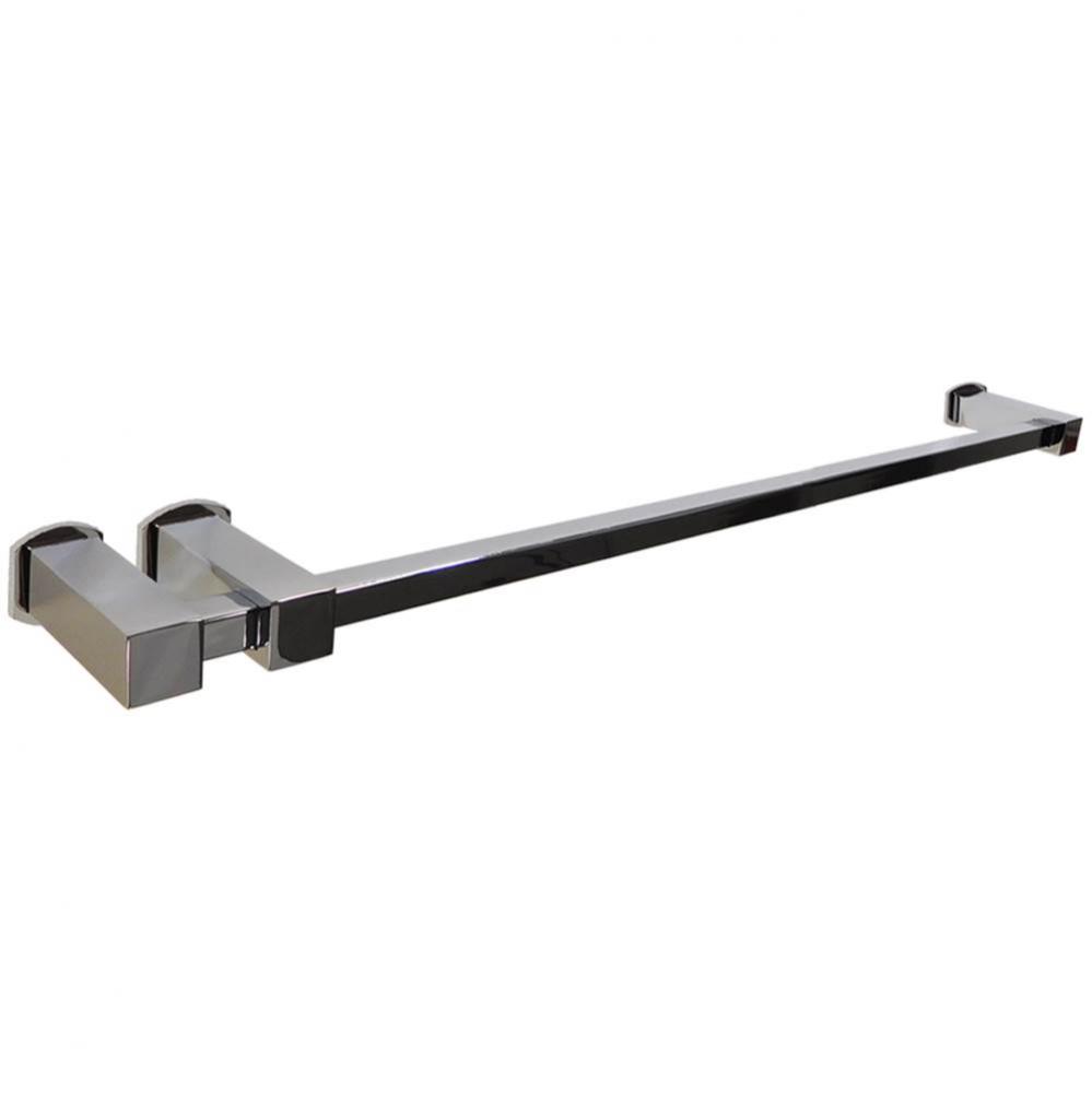 Loft 24'' Double Post Towel Bar SQU + Safire Escutcheon Chrome