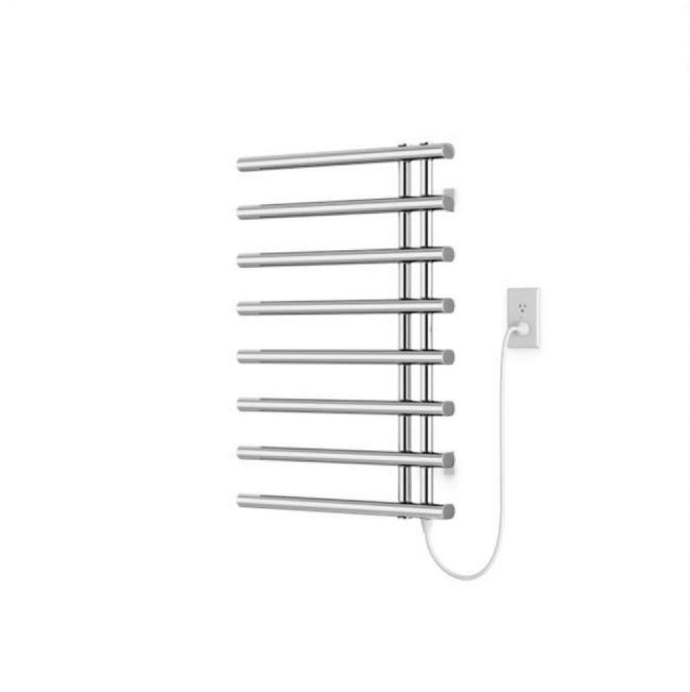 Linx Round 30'' x 20'' Plug-In Towel Dryer with Element on Right Chrome