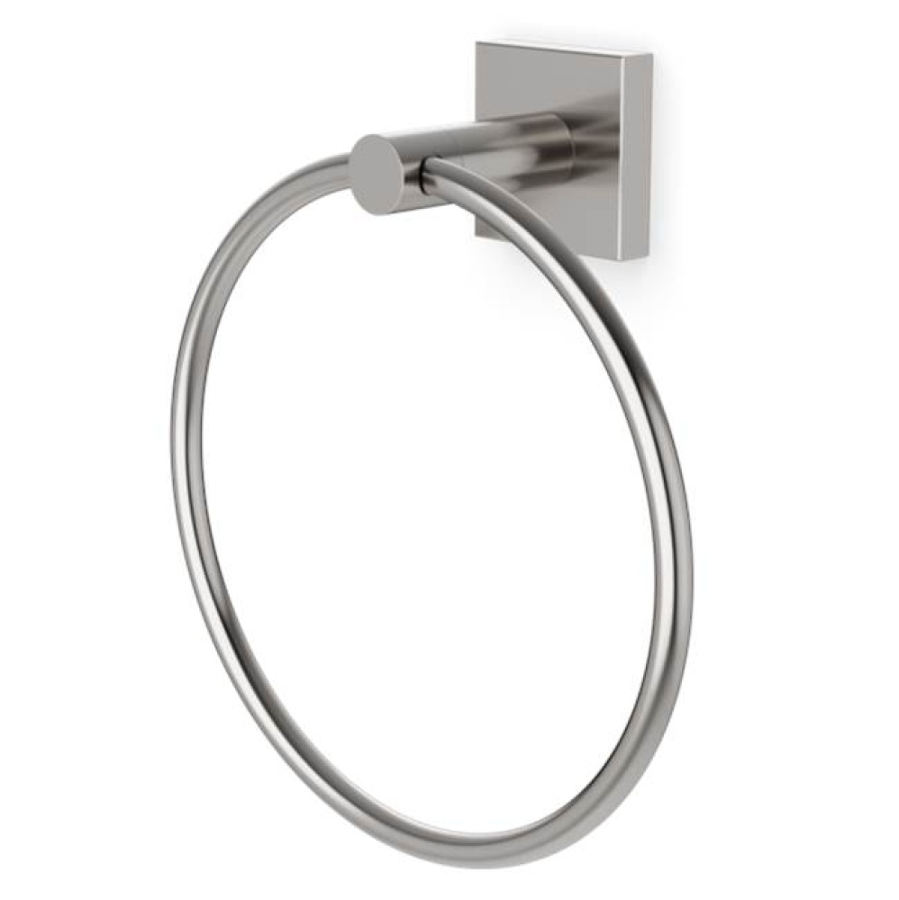 Trova Square Towel Ring Brushed Nickel