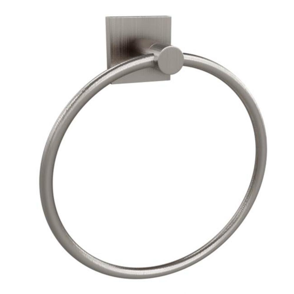 Trova Square Towel Ring Brushed Nickel