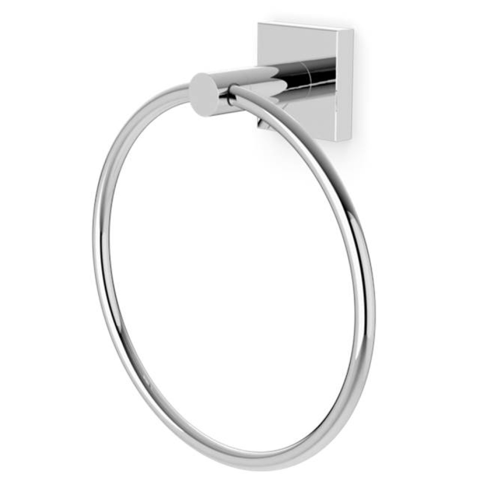Trova Square Towel Ring Chrome
