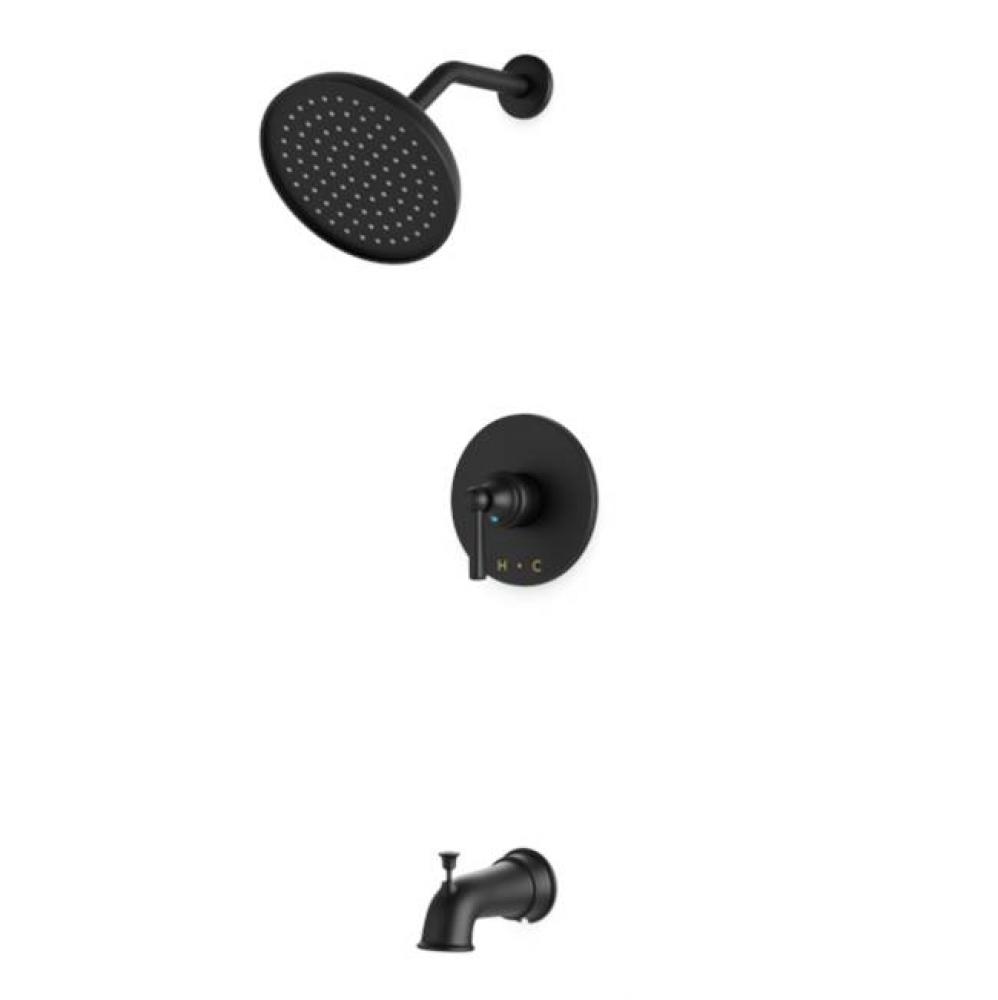 Trova Classic Pressure Balance Tub / Shower Trim Kit Matte Black