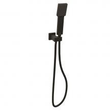 Artos F703-10BK - Adjustable Flexible Hose Shower Kit with Integrated Water Outlet SQU Black