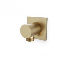 Artos F902-41SQSB - Shower Wall Outlet with Square Escutcheon Satin Brass