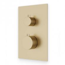 Artos F903B-60TKSB - Square & Round Thermostat with 3-Way Diverter & Off Position Trim Kit Satin Brass