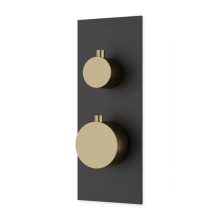 Artos F903B-63TKSBB - Thermostat with Diverter Trim Kit Linear Satin Brass Black