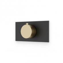 Artos F904A-7TKSBB - Square & Round Thermostat Trim Kit with Letterbox Plate Satin Brass/Matte Black