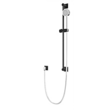Artos F907-101CHB - Square & Round Slidebar Kit with Separate Water Outlet and Multifunction Hand Shower Chrome Bl