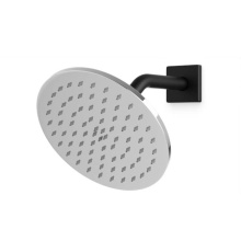 Artos F907-11CHB - R+S 8'' Shower Rainhead Wall Mount, Angled Arm, Chrome Black