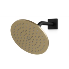 Artos F907-11SBB - R+S 8'' Shower Rainhead Wall Mount, Angled Arm, Satin Brass Black
