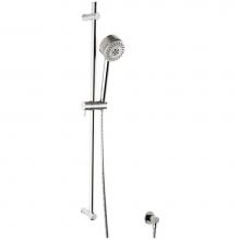Artos F907-18CH - Multi Function Flexible Hose Shower Kit with Slide Bar, Separate Water Outlet, Chrome