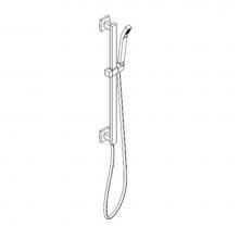 Artos F907-42CH - Milan Flexible Hose Shower Kit with Slide Bar & Integrated Water Outlet, Chrome