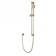 Artos F907-83SB - Round Slidebar Kit with Separate Water Outlet and Multifunction Hand Shower Satin Brass