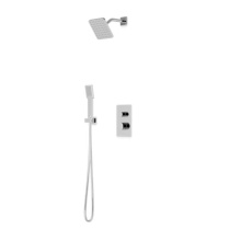 Artos TS071CH - Trova Square Thermostatic Shower Trim Kit with Hand Held Shower Chrome