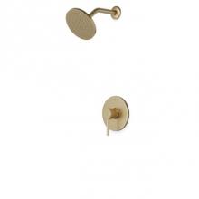 Artos TS151SB - Trova Round Pressure Balance Shower Trim Kit with Rain Head Satin Brass