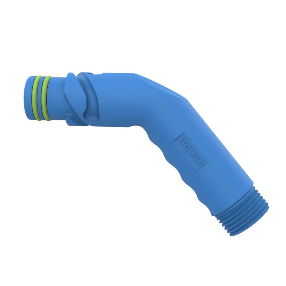 Angled Hose Connector - Blue