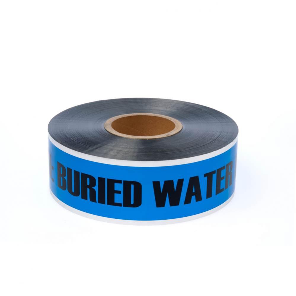 6'' x 1000'' Detectable Marking Tape - Blue - Water Line