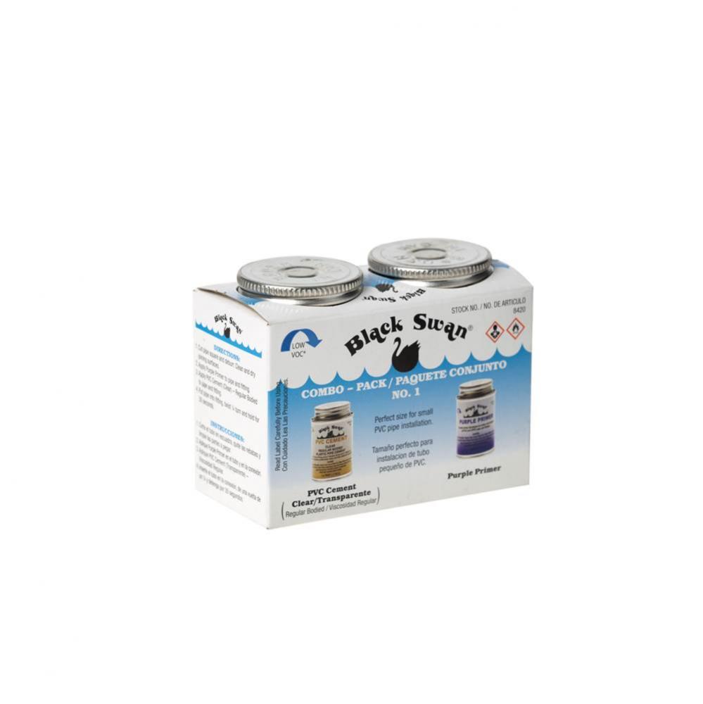 COMBO PACK NO. 1 PVC CEMENT (CLEAR)-REG. BODIED & PURPLE
