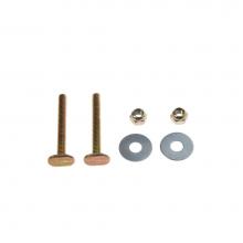 Black Swan 12245 - Closet Bolts - Brass Plated- Bagged (style 1) - 2 brass bolts, 2 brass plated open-end nuts, and 2