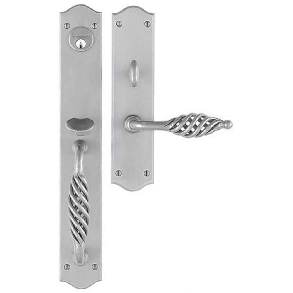 Libourne Entrance Handle Set - Complete single cylinder set for 2 1/4'' door