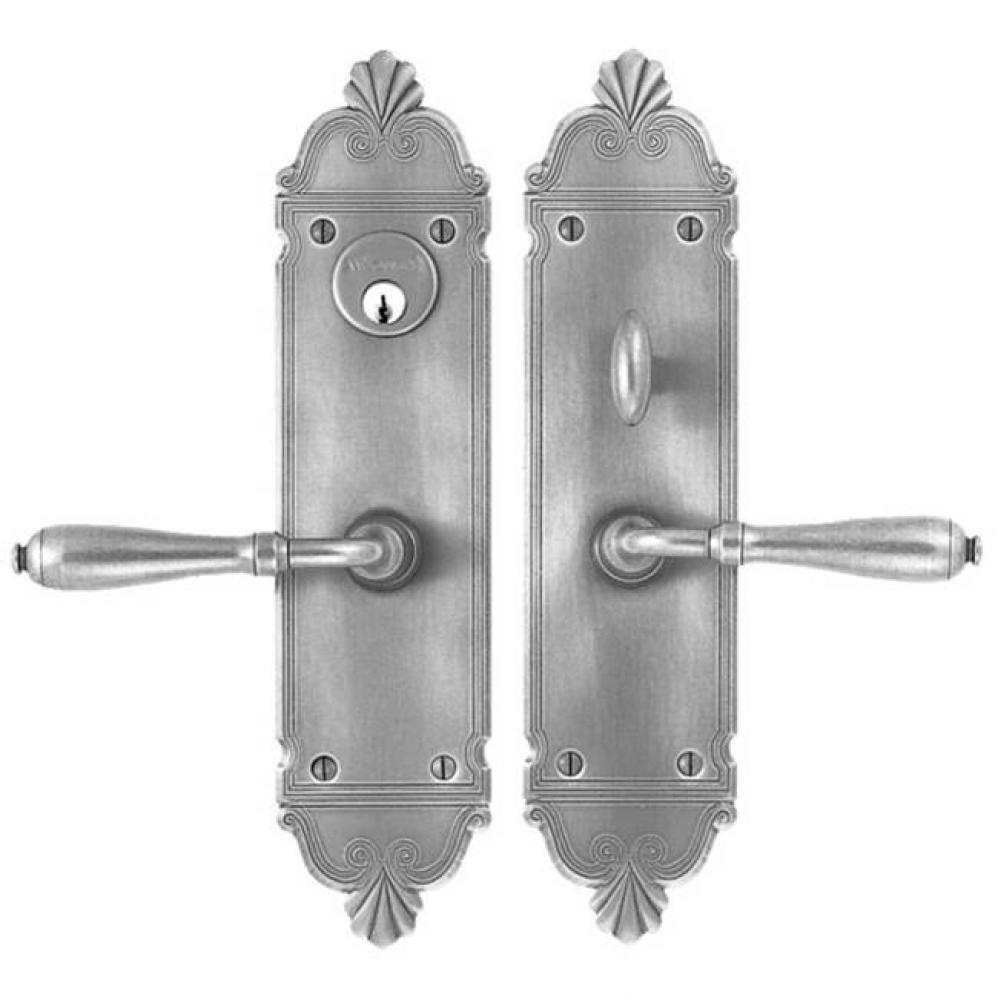 Entrance Lever Set for interior or exterior door - Complete single cylinder set for 2 1/4'&ap