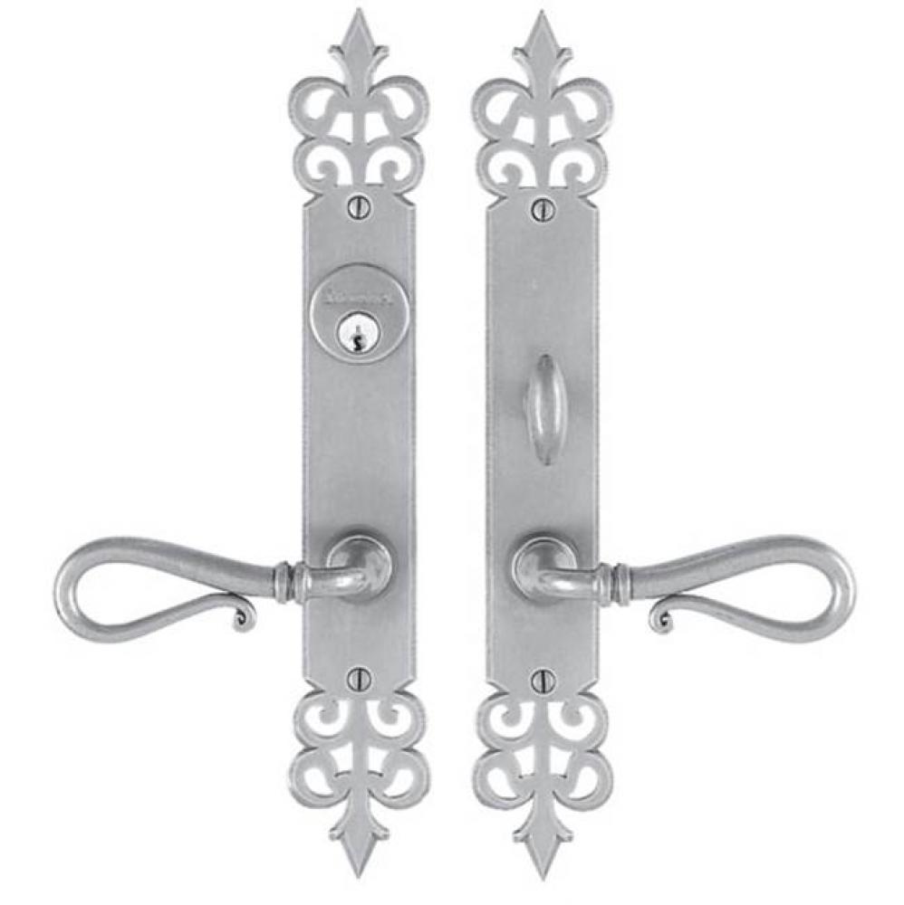 Entrance Lever Set for interior or exterior door - Complete single cylinder set for 1 3/4'&ap